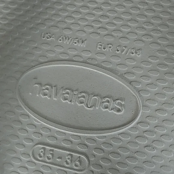 Havaianas White, Yellow & Silver  Pearls and Beaded Flowers Flip Flops 35/36 - Picture 7 of 9